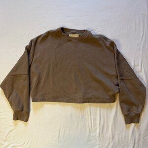 Abercrombie‎ & Fitch The A&F Lounge Collection Brown Cropped Sweatshirt Size S/M